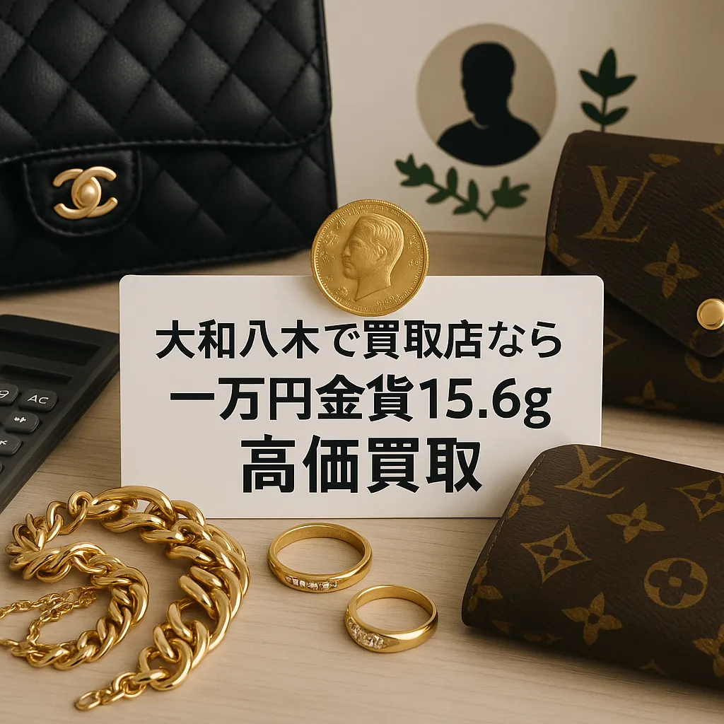 大和八木で買取店なら 一万円金貨15.6g高価買取