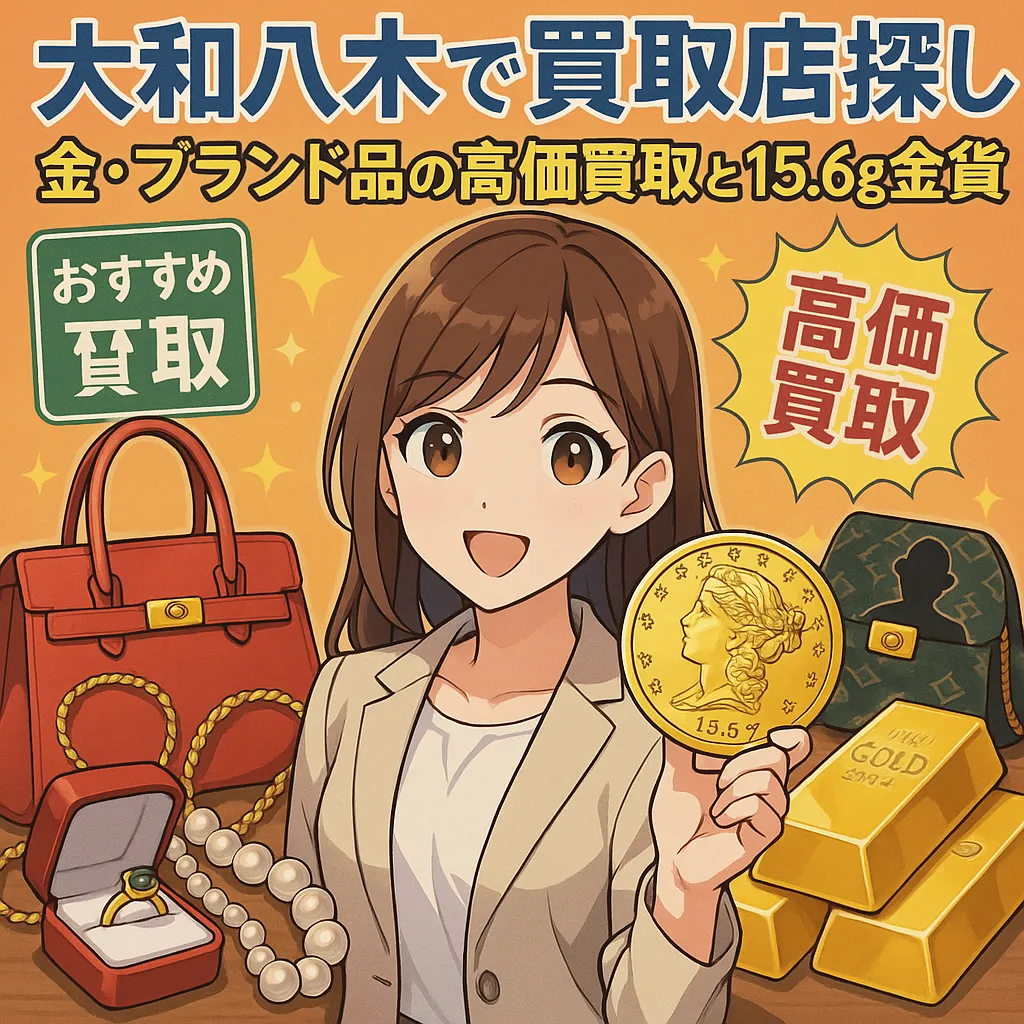 大和八木で買取店探し：金・ブランド品の高価買取と15.6g金貨