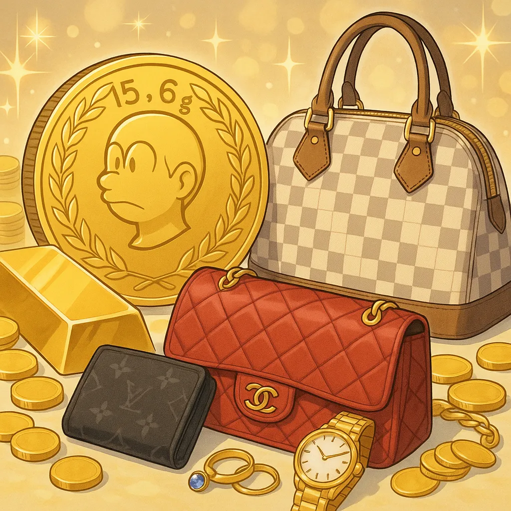 大和八木で高価買取 金貨15.6gとブランド品買取