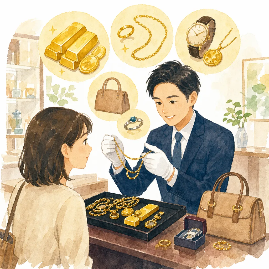 大和八木で金とブランド品買取を店頭で確かめる